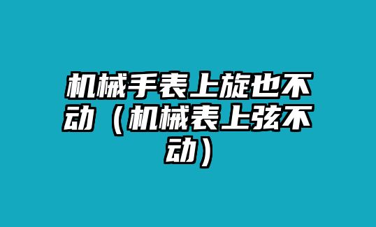 機械手表上旋也不動（機械表上弦不動）