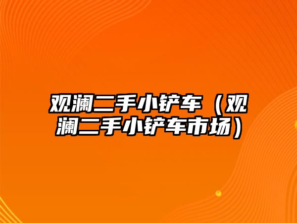 觀瀾二手小鏟車（觀瀾二手小鏟車市場）