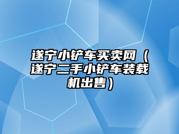 遂寧小鏟車買賣網（遂寧二手小鏟車裝載機出售）