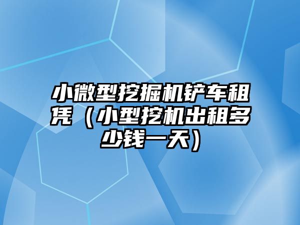 小微型挖掘機鏟車租憑（小型挖機出租多少錢一天）