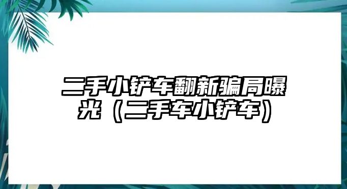 二手小鏟車翻新騙局曝光（二手車小鏟車）