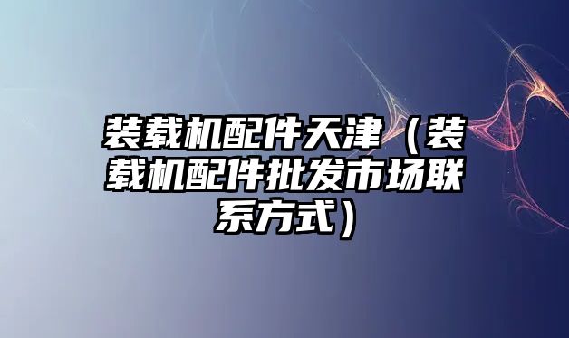 裝載機配件天津（裝載機配件批發市場聯系方式）