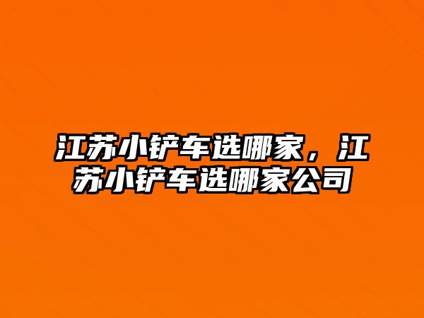 江蘇小鏟車選哪家，江蘇小鏟車選哪家公司