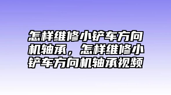 怎樣維修小鏟車方向機(jī)軸承，怎樣維修小鏟車方向機(jī)軸承視頻