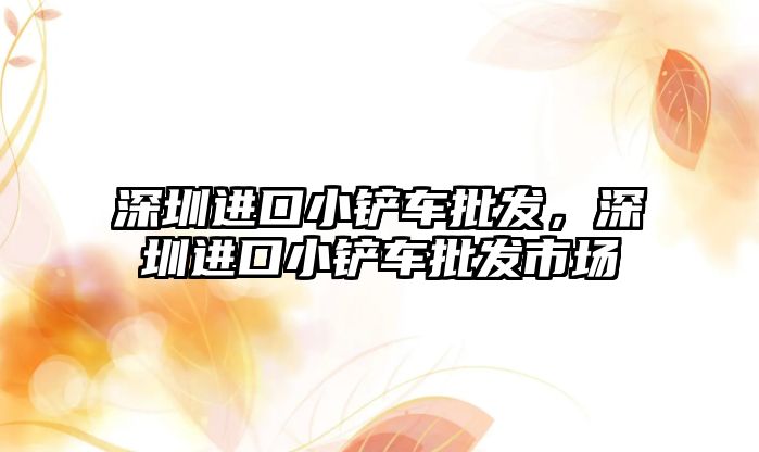 深圳進口小鏟車批發，深圳進口小鏟車批發市場