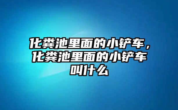 化糞池里面的小鏟車，化糞池里面的小鏟車叫什么