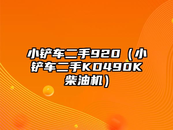 小鏟車二手920（小鏟車二手KD490K柴油機）