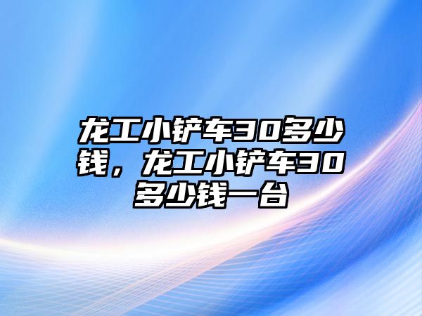 龍工小鏟車30多少錢，龍工小鏟車30多少錢一臺