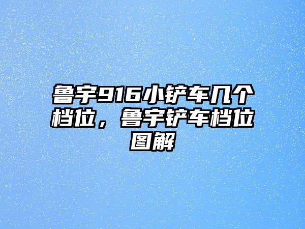 魯宇916小鏟車幾個檔位，魯宇鏟車檔位圖解