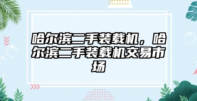 哈爾濱二手裝載機，哈爾濱二手裝載機交易市場