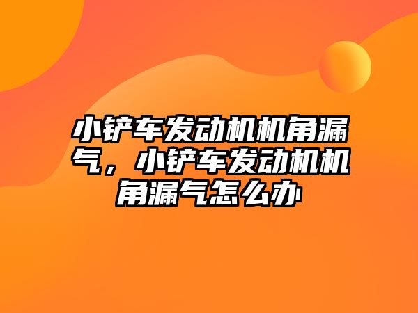 小鏟車發動機機角漏氣，小鏟車發動機機角漏氣怎么辦