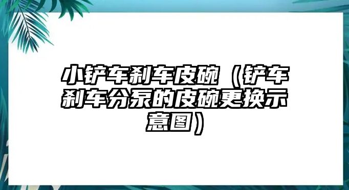 小鏟車剎車皮碗（鏟車剎車分泵的皮碗更換示意圖）