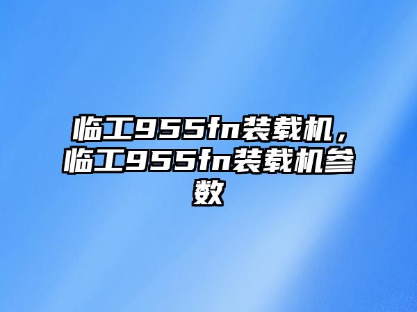 臨工955fn裝載機，臨工955fn裝載機參數