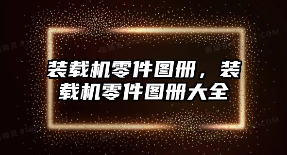 裝載機零件圖冊，裝載機零件圖冊大全