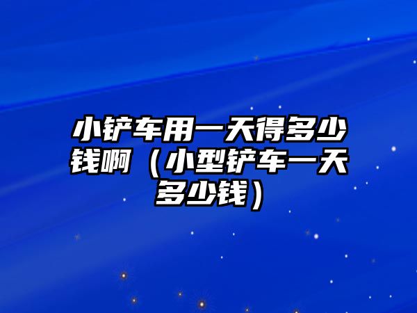 小鏟車用一天得多少錢啊（小型鏟車一天多少錢）