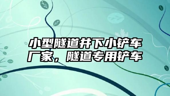 小型隧道井下小鏟車廠家，隧道專用鏟車