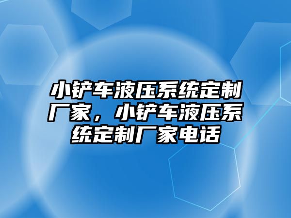 小鏟車液壓系統定制廠家，小鏟車液壓系統定制廠家電話