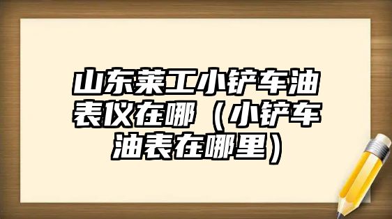 山東萊工小鏟車油表儀在哪（小鏟車油表在哪里）