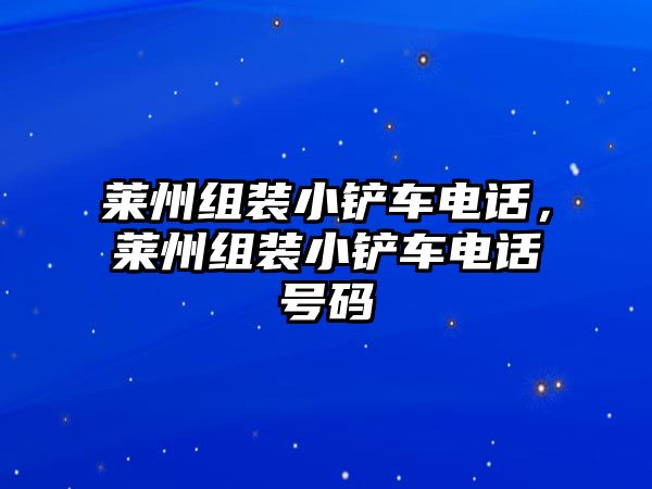 萊州組裝小鏟車電話，萊州組裝小鏟車電話號碼