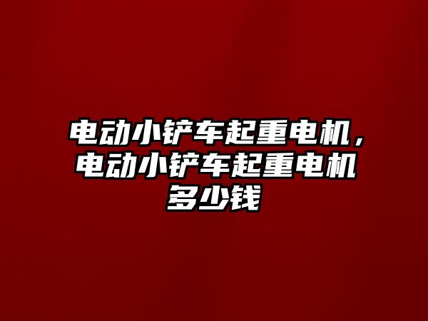 電動小鏟車起重電機，電動小鏟車起重電機多少錢