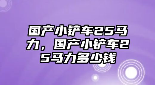 國產小鏟車25馬力，國產小鏟車25馬力多少錢