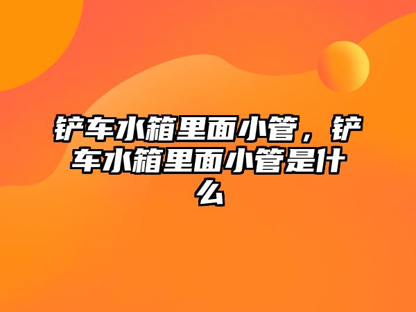 鏟車水箱里面小管，鏟車水箱里面小管是什么