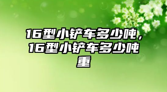 16型小鏟車多少噸，16型小鏟車多少噸重