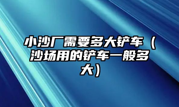 小沙廠需要多大鏟車（沙場用的鏟車一般多大）