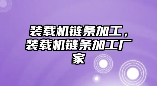 裝載機(jī)鏈條加工，裝載機(jī)鏈條加工廠家