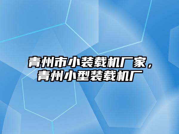 青州市小裝載機廠家，青州小型裝載機廠