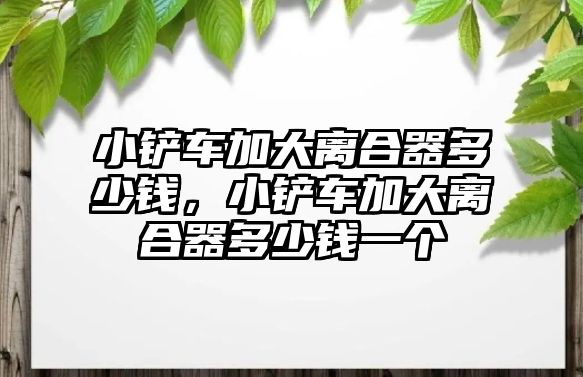 小鏟車加大離合器多少錢，小鏟車加大離合器多少錢一個