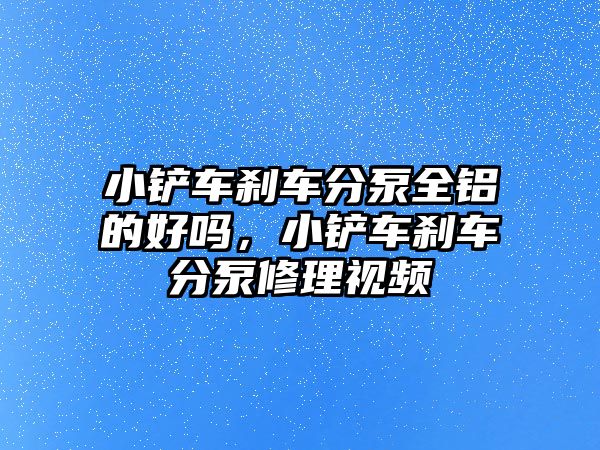 小鏟車剎車分泵全鋁的好嗎，小鏟車剎車分泵修理視頻