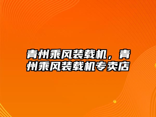 青州乘風裝載機，青州乘風裝載機專賣店