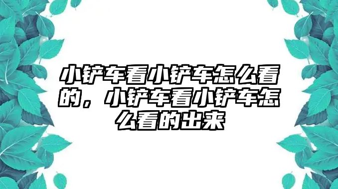 小鏟車看小鏟車怎么看的，小鏟車看小鏟車怎么看的出來