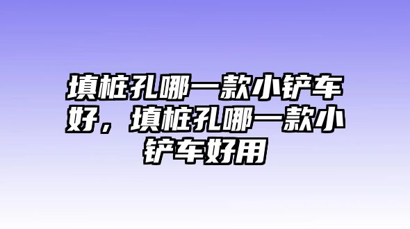 填樁孔哪一款小鏟車好，填樁孔哪一款小鏟車好用