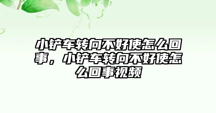 小鏟車轉向不好使怎么回事，小鏟車轉向不好使怎么回事視頻