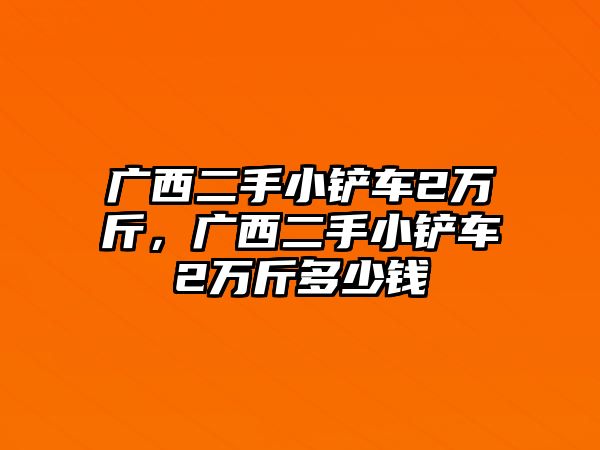 廣西二手小鏟車2萬斤，廣西二手小鏟車2萬斤多少錢