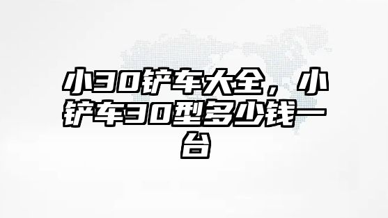 小30鏟車大全，小鏟車30型多少錢一臺(tái)