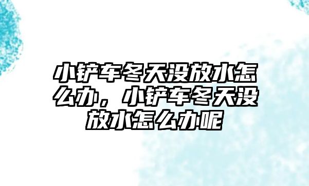 小鏟車冬天沒放水怎么辦，小鏟車冬天沒放水怎么辦呢