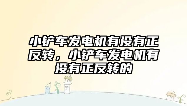 小鏟車發電機有沒有正反轉，小鏟車發電機有沒有正反轉的