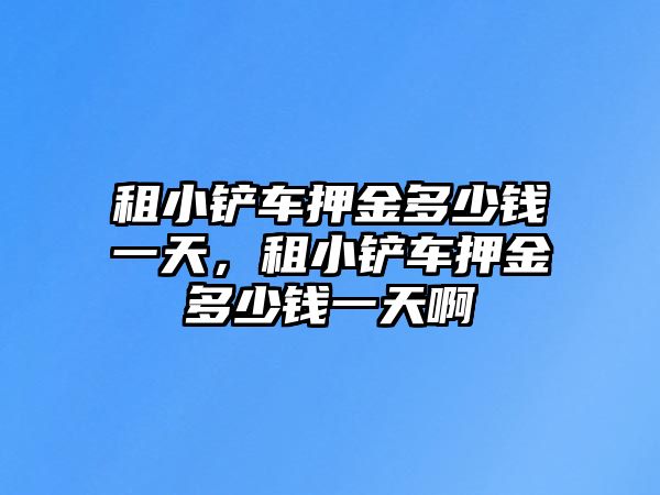 租小鏟車押金多少錢一天，租小鏟車押金多少錢一天啊