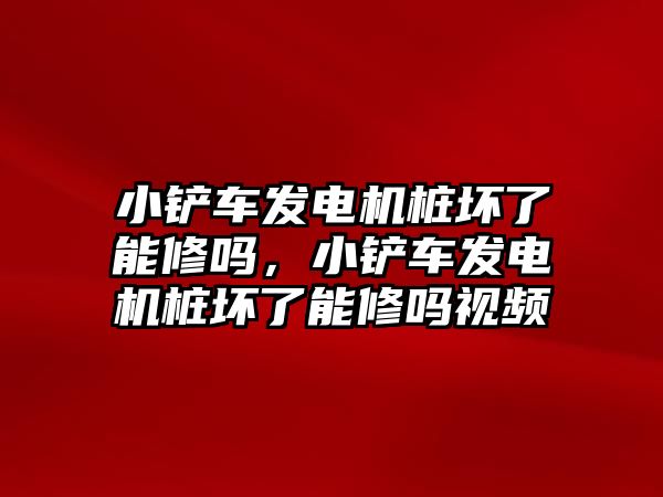 小鏟車發電機樁壞了能修嗎，小鏟車發電機樁壞了能修嗎視頻