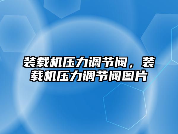 裝載機壓力調節閥，裝載機壓力調節閥圖片