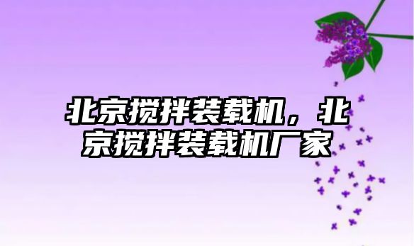 北京攪拌裝載機，北京攪拌裝載機廠家