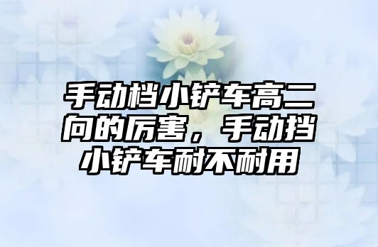 手動檔小鏟車高二向的厲害，手動擋小鏟車耐不耐用