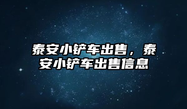 泰安小鏟車出售，泰安小鏟車出售信息