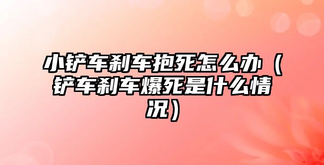 小鏟車剎車抱死怎么辦（鏟車剎車爆死是什么情況）