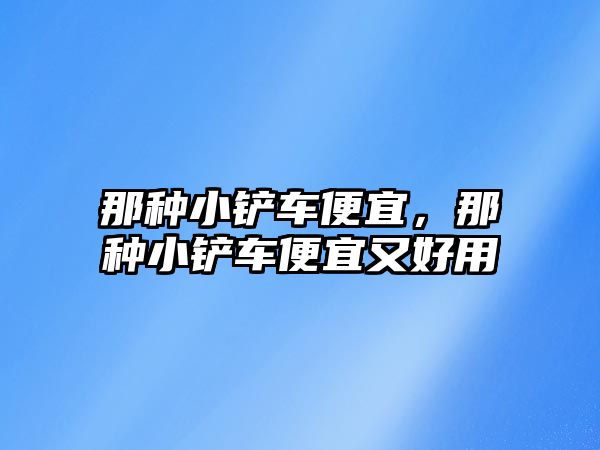 那種小鏟車便宜，那種小鏟車便宜又好用