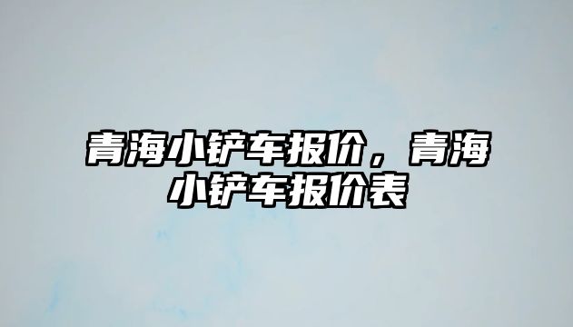 青海小鏟車報價，青海小鏟車報價表