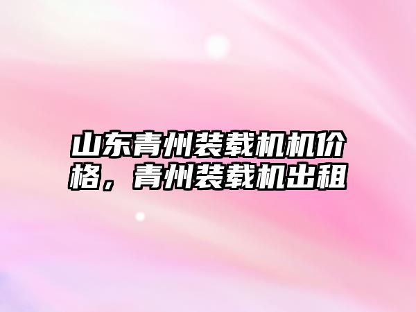 山東青州裝載機機價格，青州裝載機出租